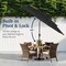 Best Choice Products 10ft 3-Tier Patio Umbrella, Market Sun Shade w/ Tilt Adjustment, Easy Crank